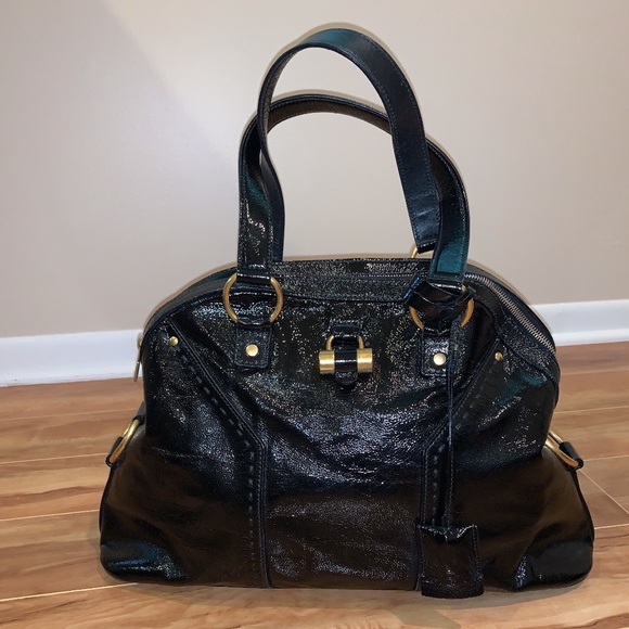 Muse Yves 'muse - Large' Dome Black Leather Satche - Picture 1 of 8